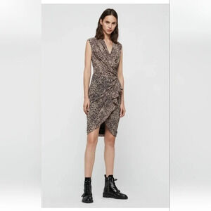 NWT || ALL SAINTS || Cancity Patch dress, camel brown